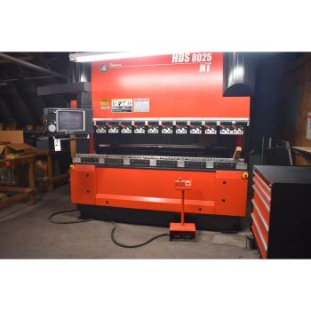2013 AMADA 80 TON X 102 IN. MODEL HDS-8025NT HYDRAULIC PRESS BRAKE S/N 82504604, 16.3 IN. THROAT, 87