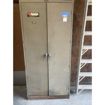 2 DOOR STEEL STORAGE CABINET (NO CONTENTS)