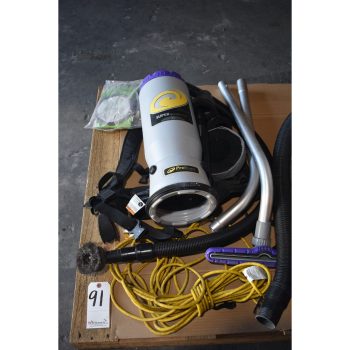 LOT PROTEAM SUPER QUARTERVAC BACKPACK VACUUM WITH HEPA FILTER & RIGID 2 IN 1 BLOWER VAC SHOP VAC