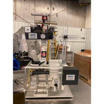 2020 UNIVERSAL IN-LINE FILLING SYSTEM AND UNIVERSAL 310 SEMI-AUTOMATIC ROUND PRODUCT LABELING SYSTEM