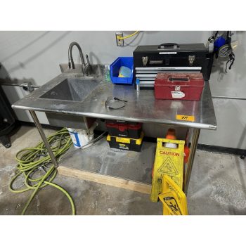 Stainless Steel Sink with Worktop and Contents (Approx. 5' x 30") | Rig Fee $75