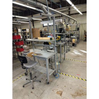 Lot of (5) Workstations with Grinders and Contents (Approx. 4' x 2' Each) | Rig Fee $400