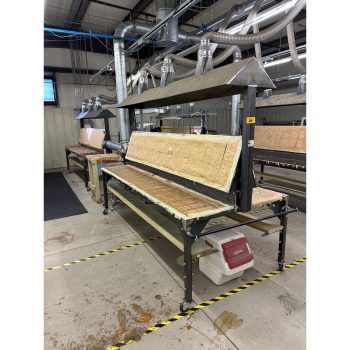 Lot of (2) Workstations with Welded Exhaust Hoods (Approx. 52" x 10' x 102" O.H. wi | Rig Fee $375