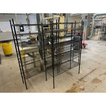 Lot of (3) Wire Shelving Units | Rig Fee $40