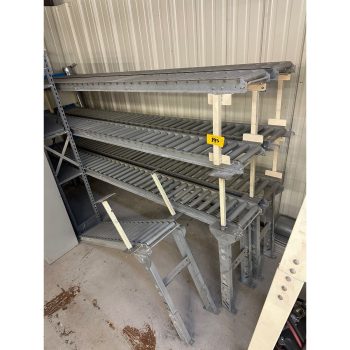 Lot of (3) Side by Side Roller Conveyors (Approx. 1' x 10' Each) | Rig Fee $125