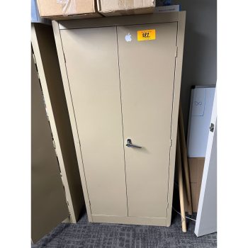 Lot of 2-Door Cabinet with Office Supply (Computer and Networking Equipment Not Inc | Rig Fee $50