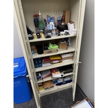 Lot of (3) Office Supply Cabinets and Contents | Rig Fee $140